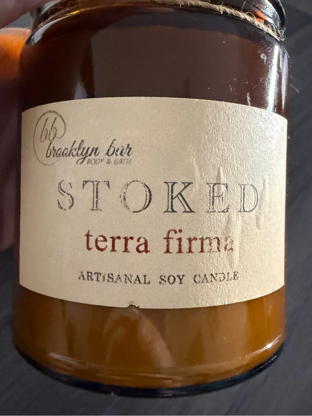 Brooklyn bar body & bath soy apothecary candle Stoked Terra firma NEW